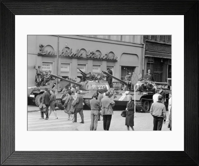 Framed Print : Prague, Czechoslovakia. End of the Prague Spring, a period of political liberalization in Framed Print : Prague, Czechoslovakia. End of the Prague Spring, a period of political liberalization in