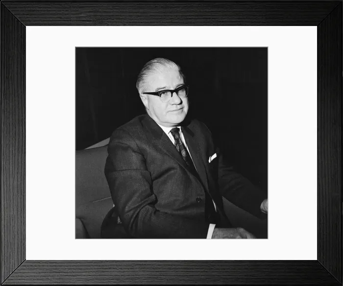 Framed Print : Shell Oil Chairman Mr McFadzian. 22nd February 1972 Framed Print : Shell Oil Chairman Mr McFadzian. 22nd February 1972