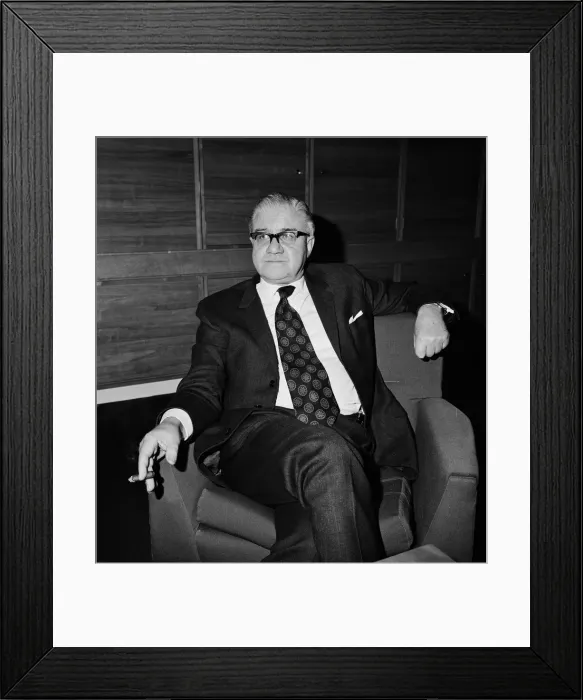 Framed Print : Shell Oil Chairman Mr McFadzian. 22nd February 1972 Framed Print : Shell Oil Chairman Mr McFadzian. 22nd February 1972
