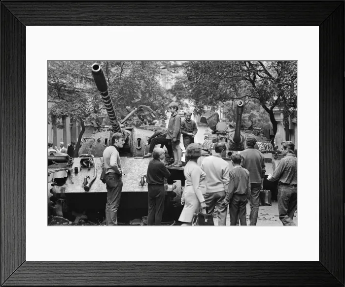 Framed Print : Prague, Czechoslovakia. End of the Prague Spring, a period of political liberalization in