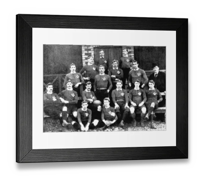 Framed Print : Sport - Rugby - First Welsh Triple Crown winners pictured before game v Scotland Framed Print : Sport - Rugby - First Welsh Triple Crown winners pictured before game v Scotland