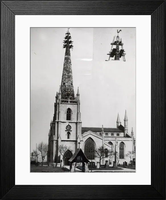 Framed Print : Walsall Parish Church. 16-03-1949
