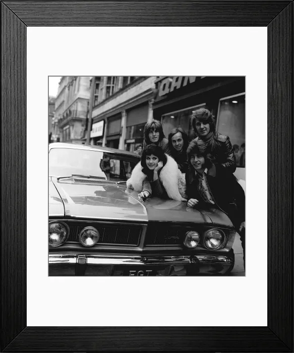 Framed Print : Pop group Mixtures were presented with a brand new Ford Fairmont estate car in Framed Print : Pop group Mixtures were presented with a brand new Ford Fairmont estate car in