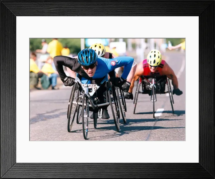 Framed Print : Great North Run, 15 September 1996 - The wheelchair race Framed Print : Great North Run, 15 September 1996 - The wheelchair race