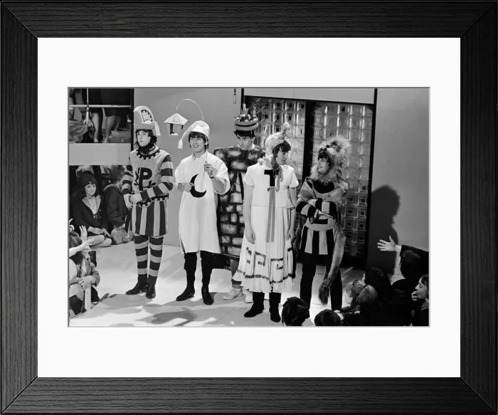 Framed Print : The Beatles performing at TV spectacular Around the Beatles Framed Print : The Beatles performing at TV spectacular Around the Beatles