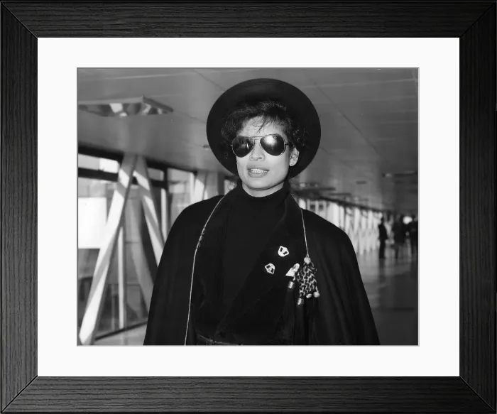 Framed Print : Bianca Jagger wife of Rolling Stones Mick Jagger leaving London Airport for New York Framed Print : Bianca Jagger wife of Rolling Stones Mick Jagger leaving London Airport for New York