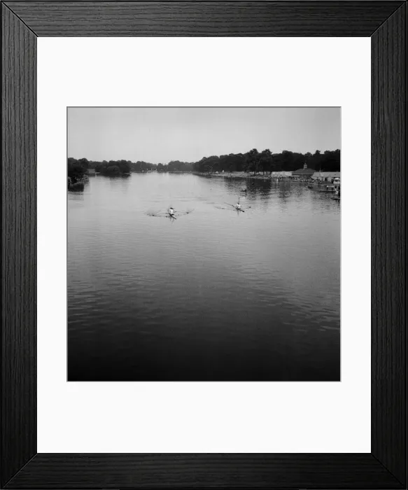 Framed Print : News of the World Open Sprint Championship Regatta on the Serpentine, London Framed Print : News of the World Open Sprint Championship Regatta on the Serpentine, London