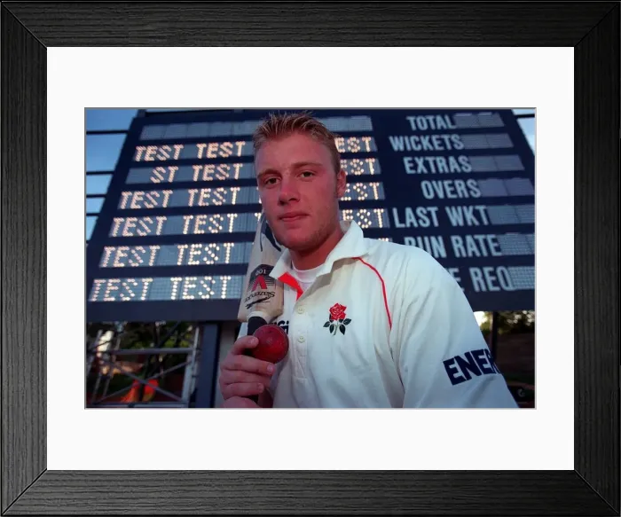 Framed Print : Andrew Flintoff England Cricketer 14th May 1999