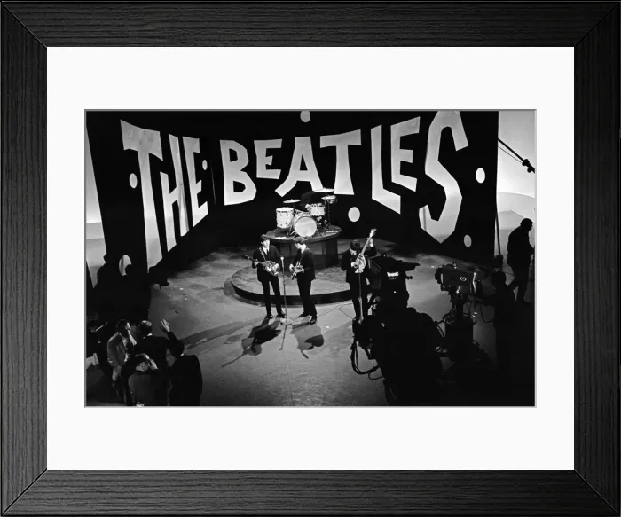Framed Print : British pop group The Beatles rehearsing for their performance on the Ed Sullivan Framed Print : British pop group The Beatles rehearsing for their performance on the Ed Sullivan