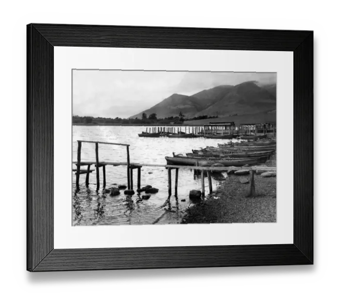 Framed Print : Lake District - Derwentwater - The Boat Station 10 July 1967