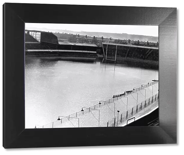 Cardiff - Floods - The Arms Park pictured under water following the floods - 6th Dec 1960