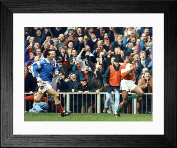 Framed Print : Sport - Rugby - Wales 24 v France 15 - February 1994 - Cardiff Arms Park Framed Print : Sport - Rugby - Wales 24 v France 15 - February 1994 - Cardiff Arms Park