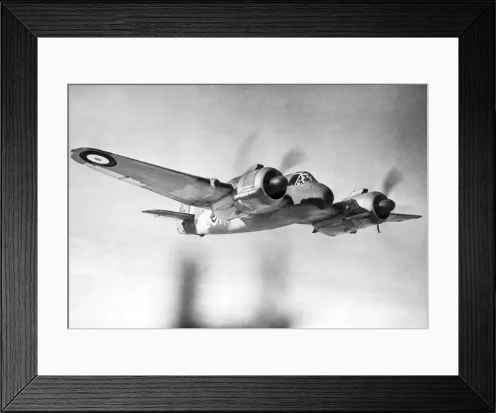 Framed Print : Twin engined Bristol Beaufighter seen here under going a flight test