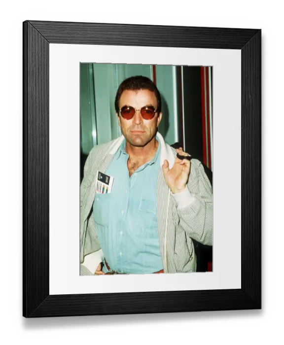 Framed Print : Film and television actor Tom Selleck without his famous moustache dbase MSI Framed Print : Film and television actor Tom Selleck without his famous moustache dbase MSI