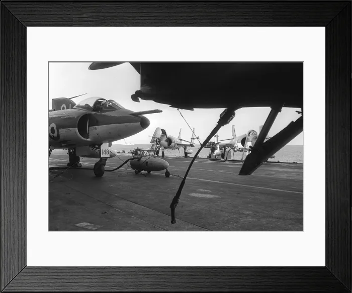 Framed Print : NATO Exercise HMS Ark Royal Aircraft Carrier March 1965 Fleet Air Arm Supermarine