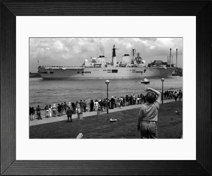 Framed Print : Aircraft Carrier Ark Royal at Greenwich London June 1987 Framed Print : Aircraft Carrier Ark Royal at Greenwich London June 1987