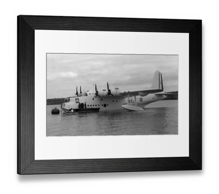 Framed Print : Aircraft Shorts Sunderland Flying Boat April 1961 after its last flight