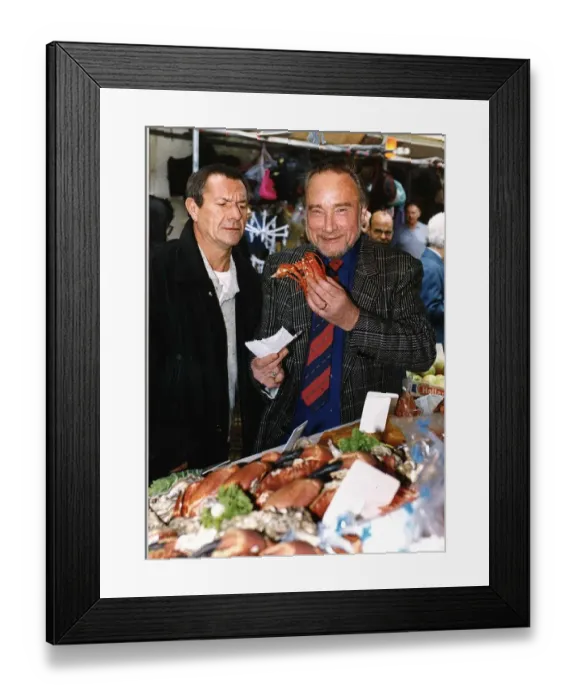 Framed Print : Don Henderson actor and Michael Elphick actor from The Paradise Club Framed Print : Don Henderson actor and Michael Elphick actor from The Paradise Club
