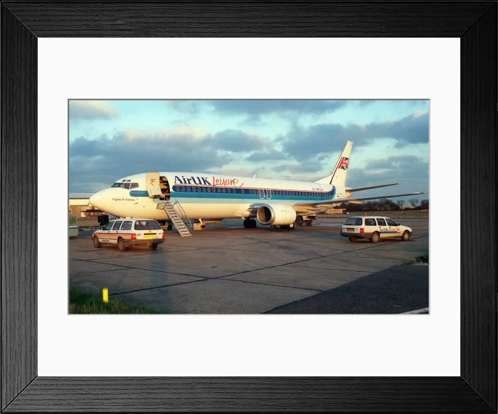 Framed Print : Aircraft Boeing 737-400 Airlines Air UK January 1989 Framed Print : Aircraft Boeing 737-400 Airlines Air UK January 1989