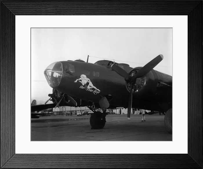 Framed Print : Boeing B17 Flying Fortress at Gatwick Airport 1961. The aircraft was one of three flown