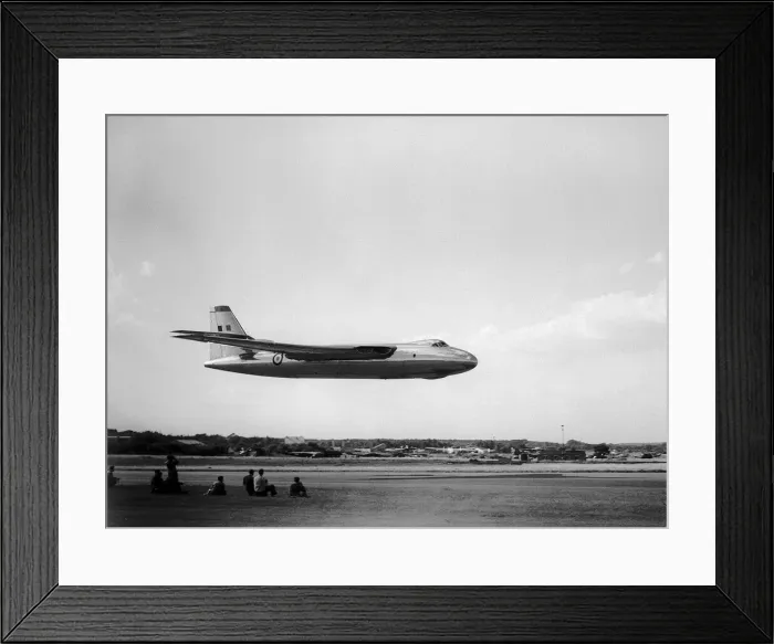 Framed Print : Aircraft Vickers Valliant B1 bomber, part of the V Force on a low fast fly past along Framed Print : Aircraft Vickers Valliant B1 bomber, part of the V Force on a low fast fly past along