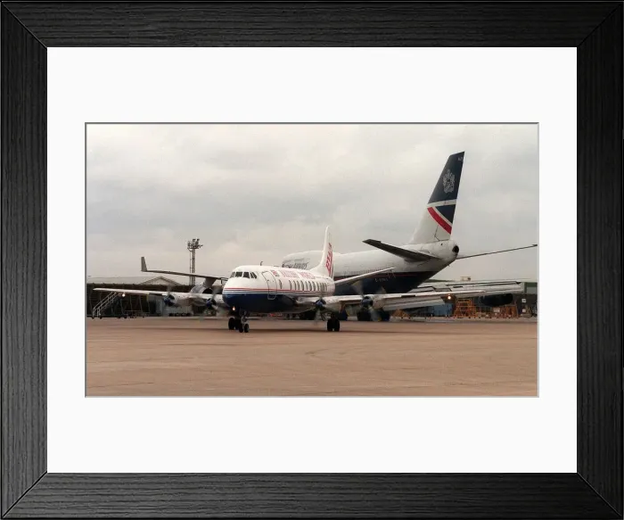 Framed Print : Aircraft British World Airways Vickers Viscount April 1996 Framed Print : Aircraft British World Airways Vickers Viscount April 1996