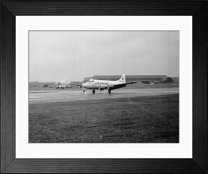 Framed Print : This De Havilland D. H. 114 Heron four-engine feeder-liner was a development of Framed Print : This De Havilland D. H. 114 Heron four-engine feeder-liner was a development of