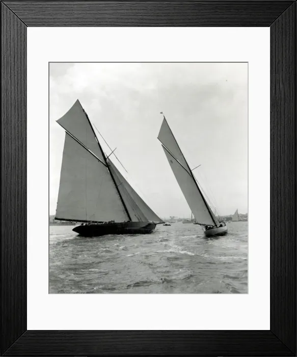 Framed Print : Britannia & Candida at Cowes regatta. 1923 Framed Print : Britannia & Candida at Cowes regatta. 1923