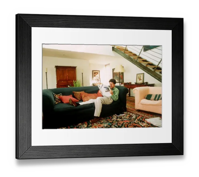 Framed Print : Griff Rhyss Jones comedian  /  Actor relaxing at his home dbase msi A©Mirrorpix