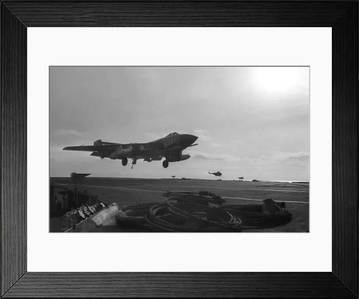 Framed Print : NATO Exercise Aircraft de Havilland Sea Vixen March 1965 - A Sea Vixen lands Framed Print : NATO Exercise Aircraft de Havilland Sea Vixen March 1965 - A Sea Vixen lands