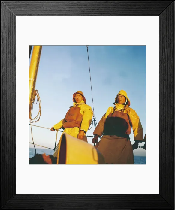 Framed Print : Gorleston Lifeboat Crew off the Norfolk Coast July 1967
