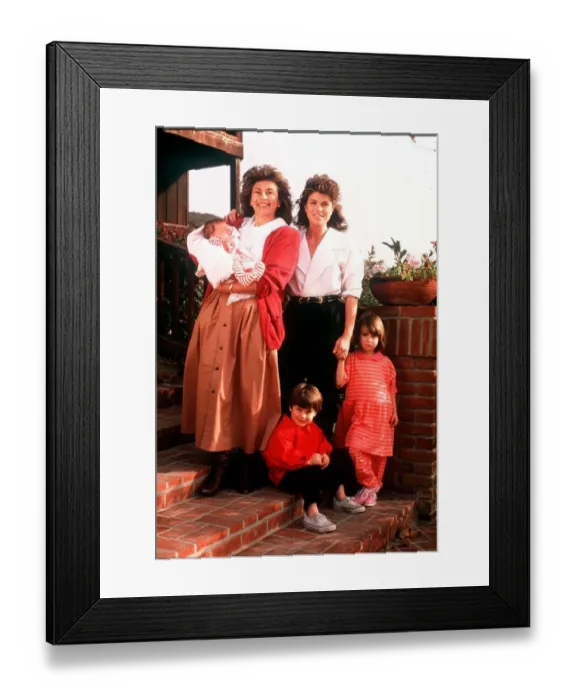 Framed Print : Actress and presenter Nanette Newman with her family dbase MSI A©Mirrorpix