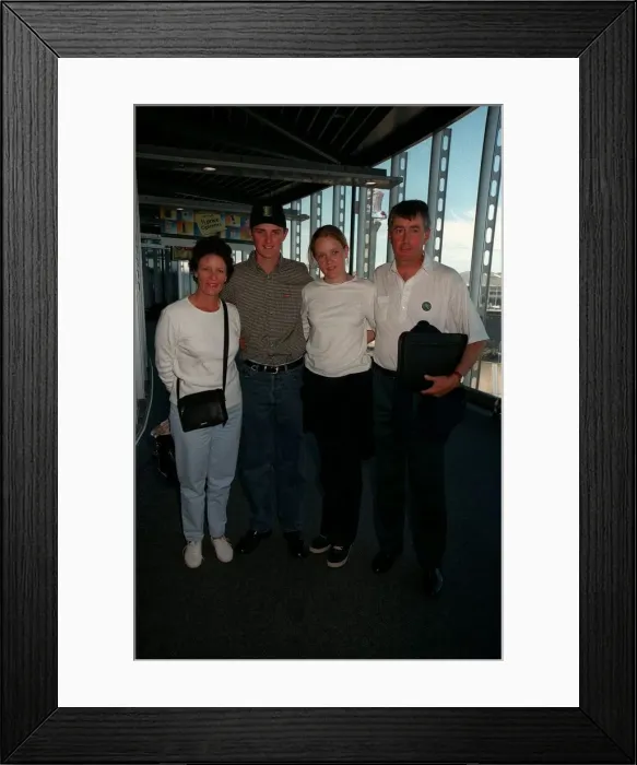 Framed Print : Justin Rose Golf September 1998 Schoolboy golf champion arriving at Heathrow Framed Print : Justin Rose Golf September 1998 Schoolboy golf champion arriving at Heathrow