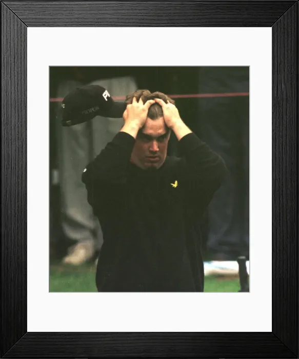 Framed Print : Lee Westwood Wentworth World Matchplay October 1998 on the 14th green Framed Print : Lee Westwood Wentworth World Matchplay October 1998 on the 14th green