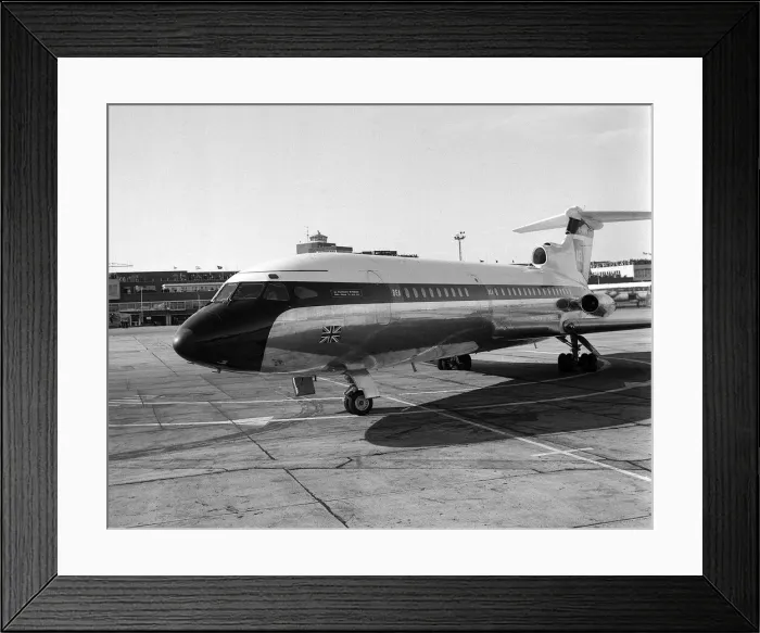 Framed Print : DeHavilland Trident 1C at Heathrow Airport in the colour scheme of BEA Framed Print : DeHavilland Trident 1C at Heathrow Airport in the colour scheme of BEA