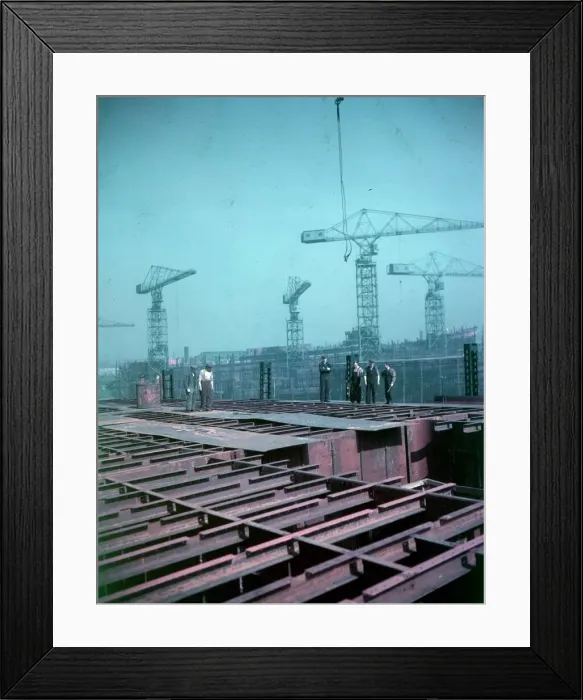 Framed Print : River Clyde shipbuilding 1948 Framed Print : River Clyde shipbuilding 1948