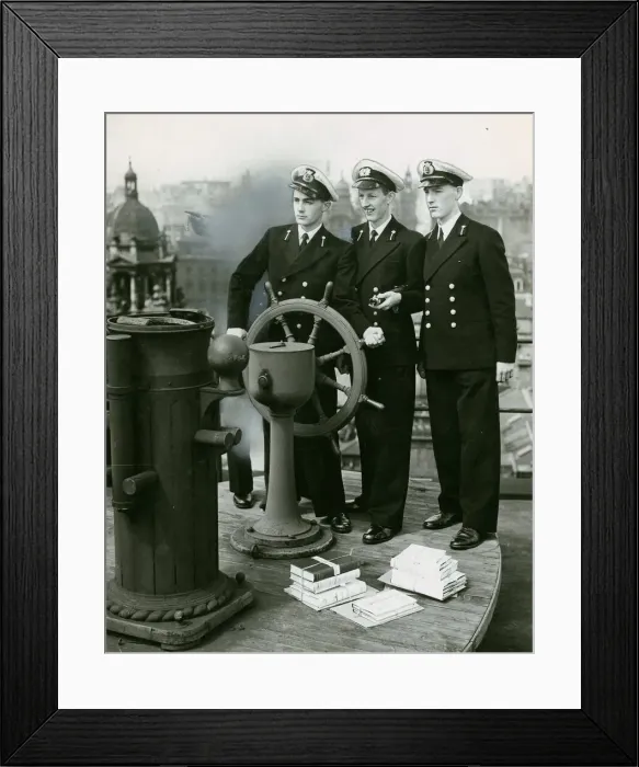 Framed Print : School of Navigation July 1952 - Royal Technical College Glasgow ships wheel on roof of Framed Print : School of Navigation July 1952 - Royal Technical College Glasgow ships wheel on roof of