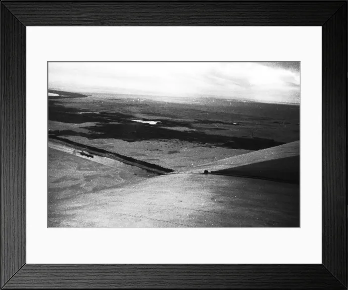 Framed Print : Canal Zone 1952 - picture of ships passing through the Canal from an RAF aircraft