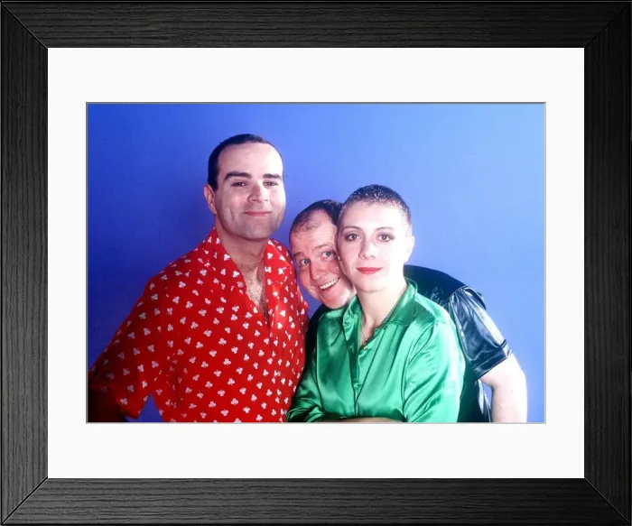 Framed Print : Greg Hemphill ( left), Karen Dunbar and Ford Kiernan from the hit comedy programme