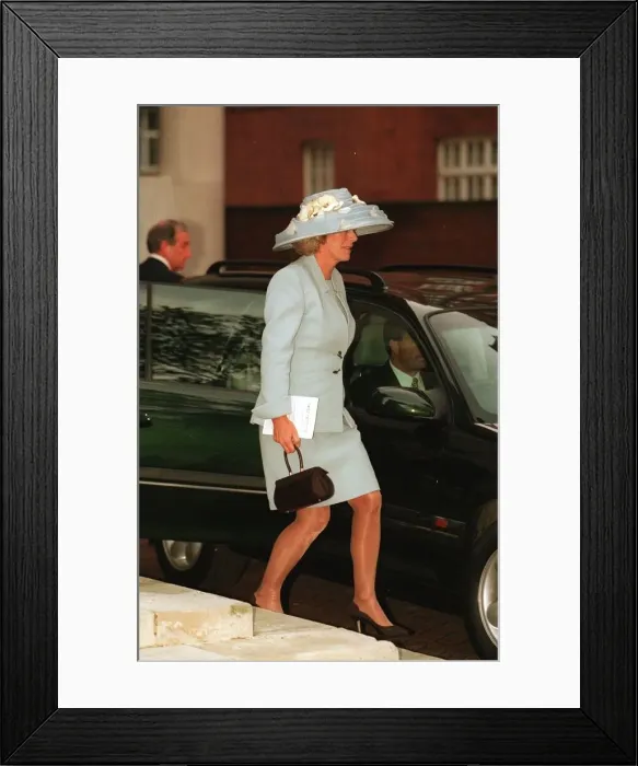 Framed Print : Camilla Parker Bowles attends Wedding of Santa Palmer Tomkinson marriage to Simon Sebag Framed Print : Camilla Parker Bowles attends Wedding of Santa Palmer Tomkinson marriage to Simon Sebag