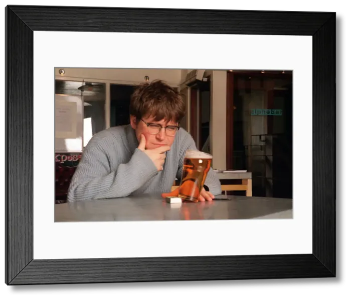 Framed Print : Will McDonald TV Presenter & TFI Friday stage manager November 1998 Sitting