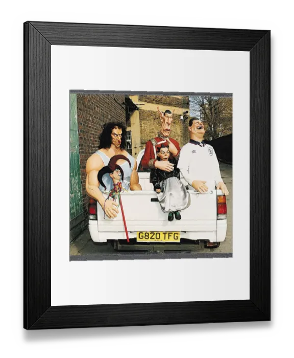Framed Print : Spitting Image puppets Wolf Bjork Spock Paul Gascoigne TV programme
