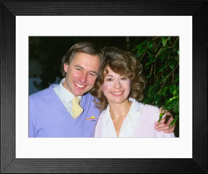 Framed Print : Nanette Newman and Nick Owen November 1984 Framed Print : Nanette Newman and Nick Owen November 1984
