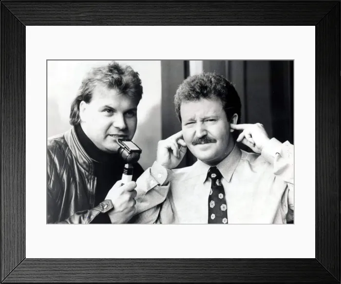 Framed Print : Derek Johnstone 1990 With Jonathan Watson comedian A©mirrorpix Framed Print : Derek Johnstone 1990 With Jonathan Watson comedian A©mirrorpix