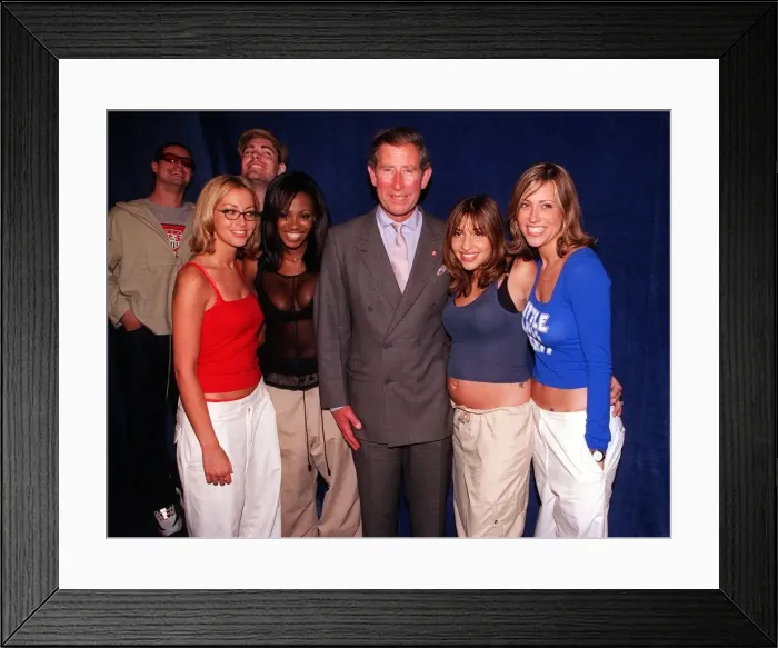 Framed Print : Prince Charles meets All Saints Pop Group at Party in the Park (Princes Trust Concert Framed Print : Prince Charles meets All Saints Pop Group at Party in the Park (Princes Trust Concert