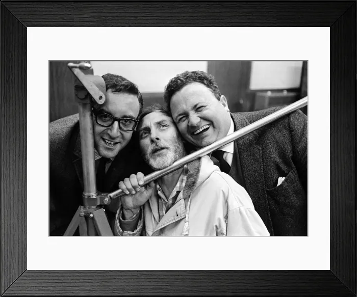 Framed Print : Spike Milligan March 1963 with Harry Seacombe and Peter Sellers rehersing for