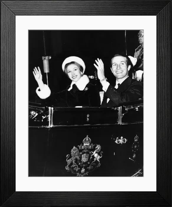 Framed Print : Princess Anne and Captain Mark Phillips on their wedding day November 1973 Framed Print : Princess Anne and Captain Mark Phillips on their wedding day November 1973