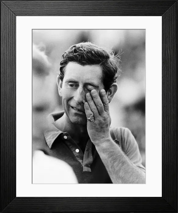 Framed Print : Prince Charles off the field during a game of Polo June 1987 Framed Print : Prince Charles off the field during a game of Polo June 1987