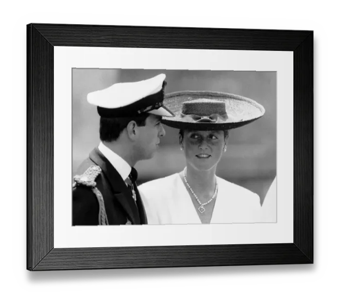 Framed Print : The Duke and Duchess Of York still showing signs of affection for one another July