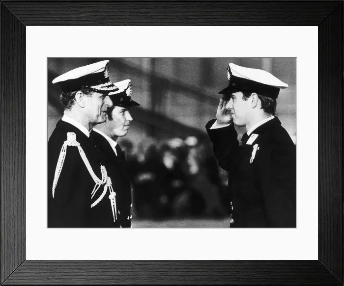 Framed Print : Prince Andrew gets his wings at Naval Caldrose Naval Air Base in Cornwall April Framed Print : Prince Andrew gets his wings at Naval Caldrose Naval Air Base in Cornwall April